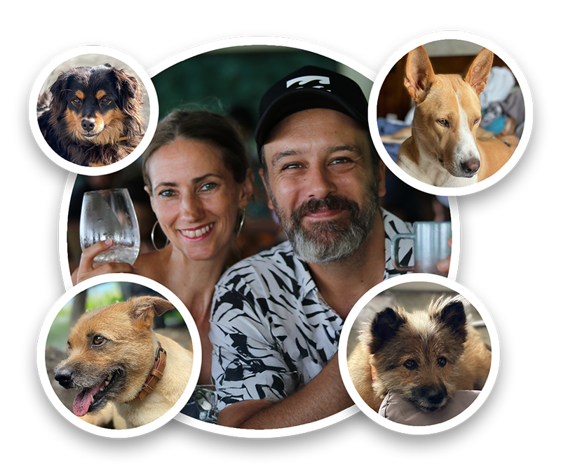 Picture of Anton & Bee Devenish with Moli Lusi Luki & Charlie